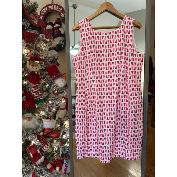 Jade sheath Dress, Size XL, Pink and Red - Picture 4 of 7